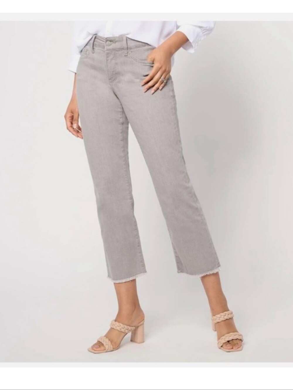 NYDJ Women's Straight Jeans in Light Gray